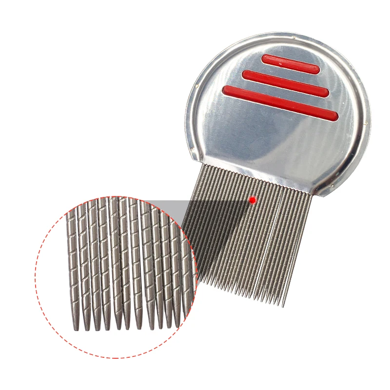 1pcs High Quality Terminator Lice Comb Nit Free Kids Hair Rid Headlice Stainless Steel Metal Teeth Remove Nit Brush Free Ship