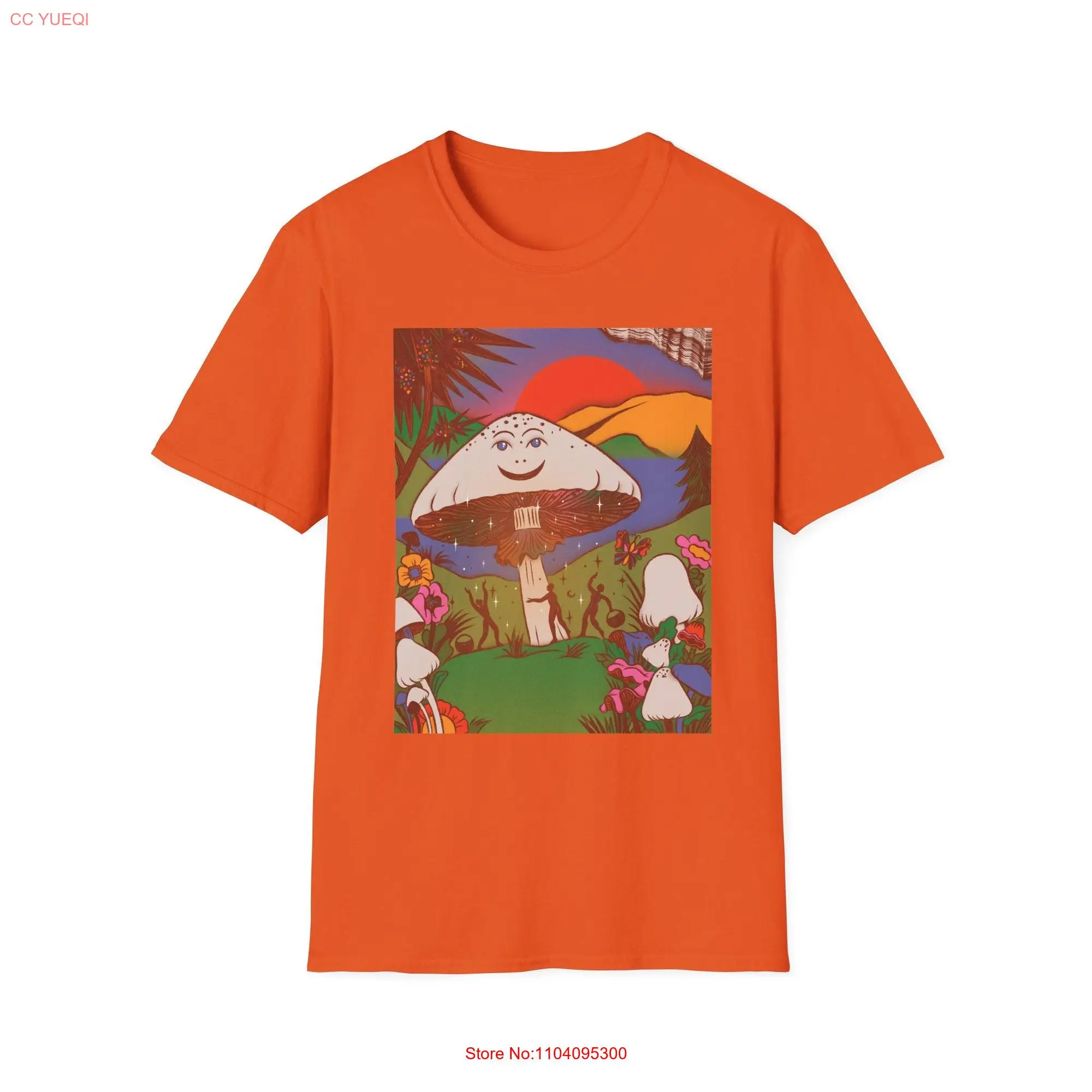 Mushroom Softstyle T Shirt long or short sleeves