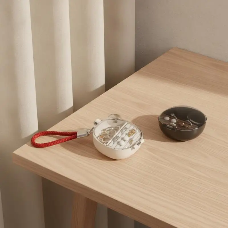 Mini-Ring-Ohrring-Schmuckbox Reise-Organizer Samtgefüttertes Tragbares Etui für Frauen Geburtstagsgeschenk Täglicher Gebrauch – Detail 6