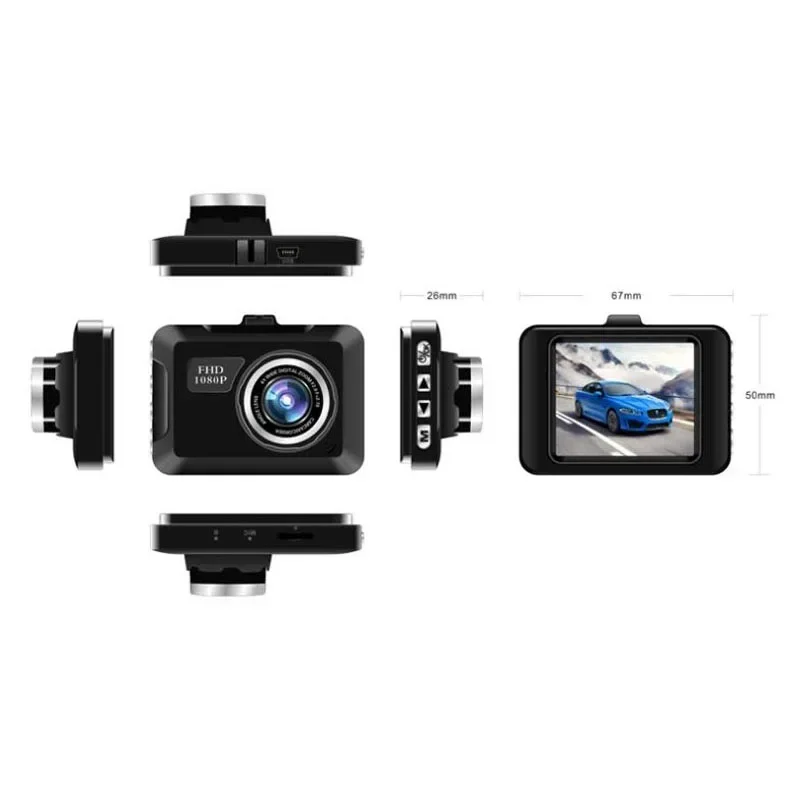 Q2 Mini Tachograph 2.2 Inch 1080P Full HD Car DVR Dashcam Video Registrars Camera Night Vision G-Sensor Auto Camcorder Dash Cam