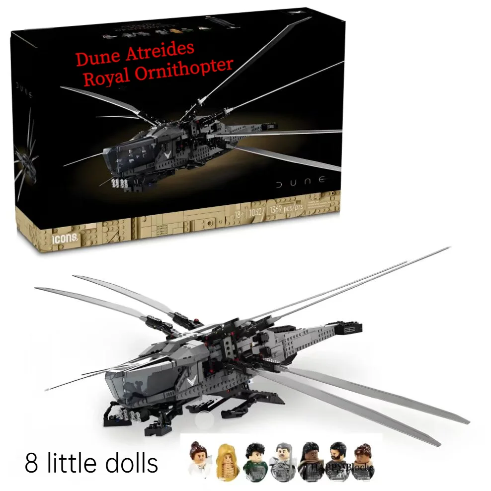 1369PCS Ideen Dune Atreides Royal Ornithopter Hubschrauber Bausteine Bau Ziegel Set Spielzeug Für