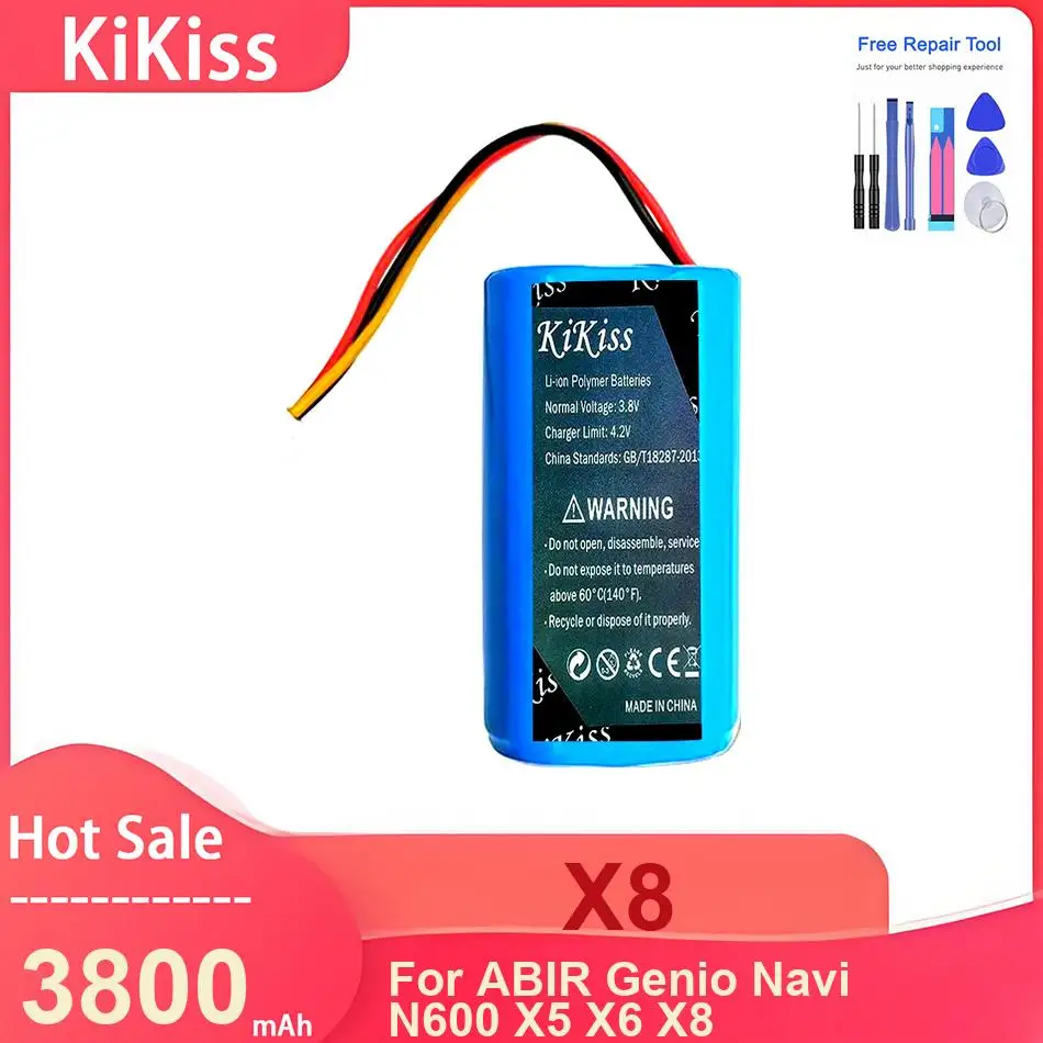 

Аккумулятор KiKiss для ABIR Genio Navi N600 X5 X6 X8, аккумуляторы X8 3800 мАч