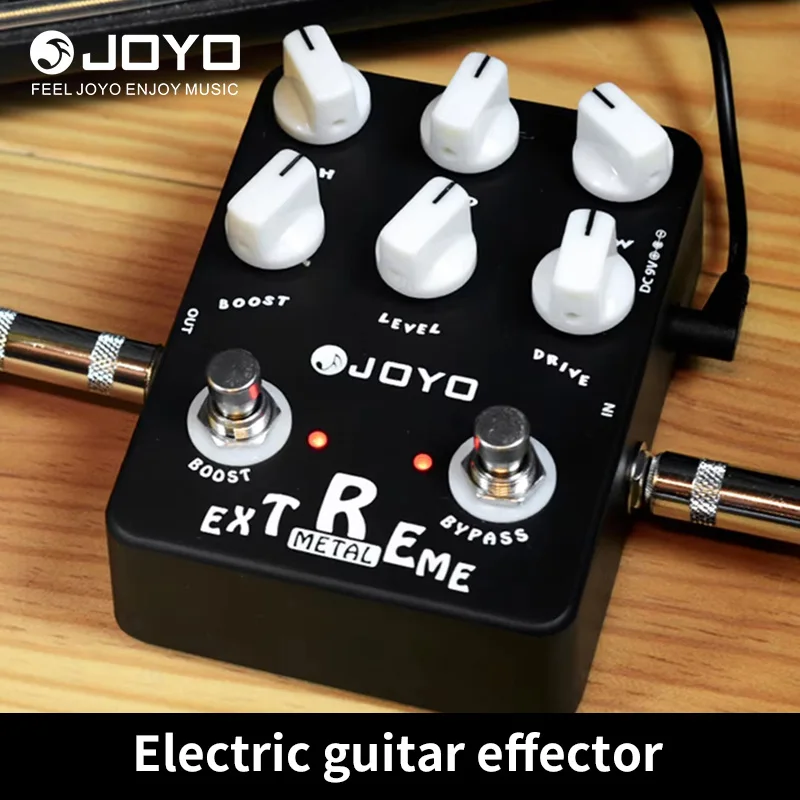 JOYO JF-17 Extreme Metal Distortion Guitar Effect Pedal with 3 Band EQ and Sweep Mid-Freq Knob Achieve Metal Rock Punk Sounds