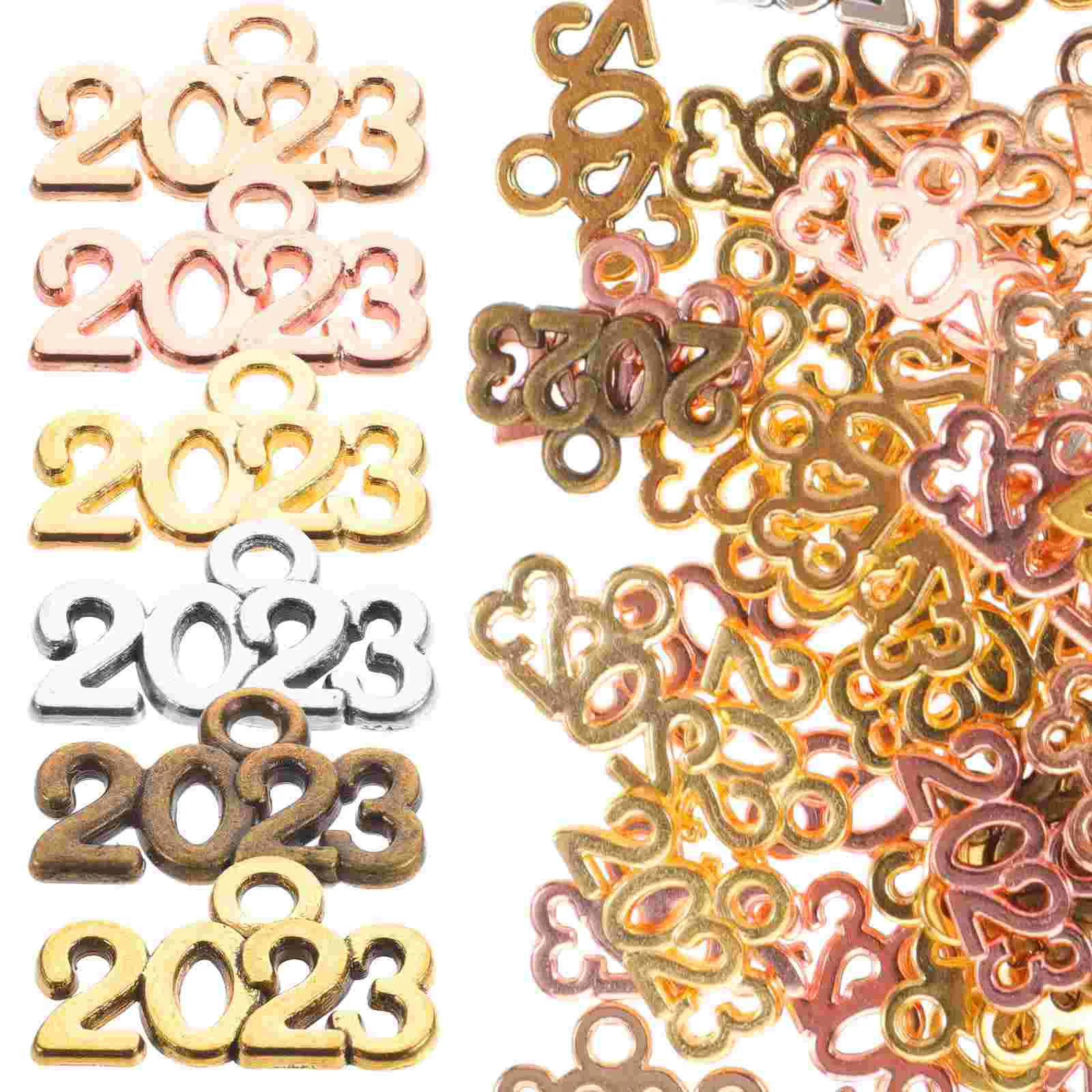 100 Pcs 2023 Pendant Necklace Making Pendants Charms Graduation Hat Alloy DIY Jewelry Accessories Keychain