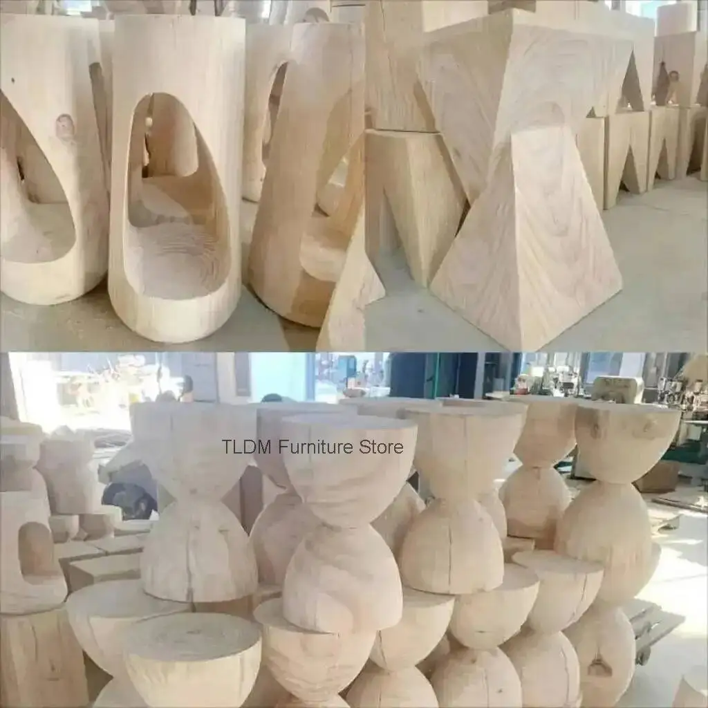 Home Ornaments Pier Tea Retro Tables Side Stool Hotel Solid Nordic Wood Creative Bedside Table Wooden Stump Coffee Tabley