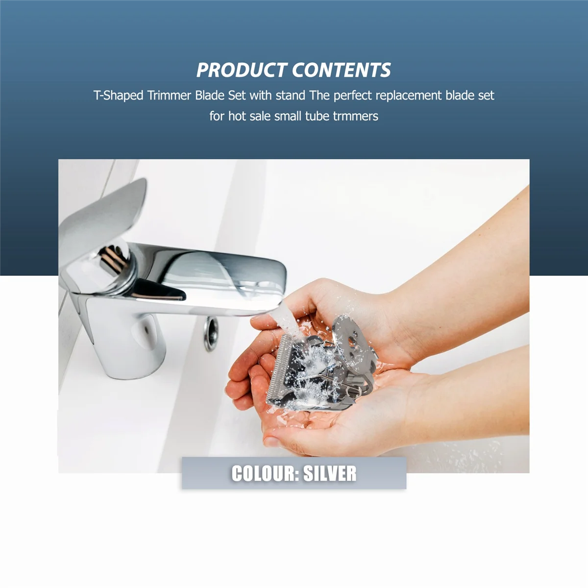 T자형 헤어 클리퍼 블레이드, 스탠드 포함, T9 블레이드 트리머 교체 헤드, 클리퍼 헤드 실버
