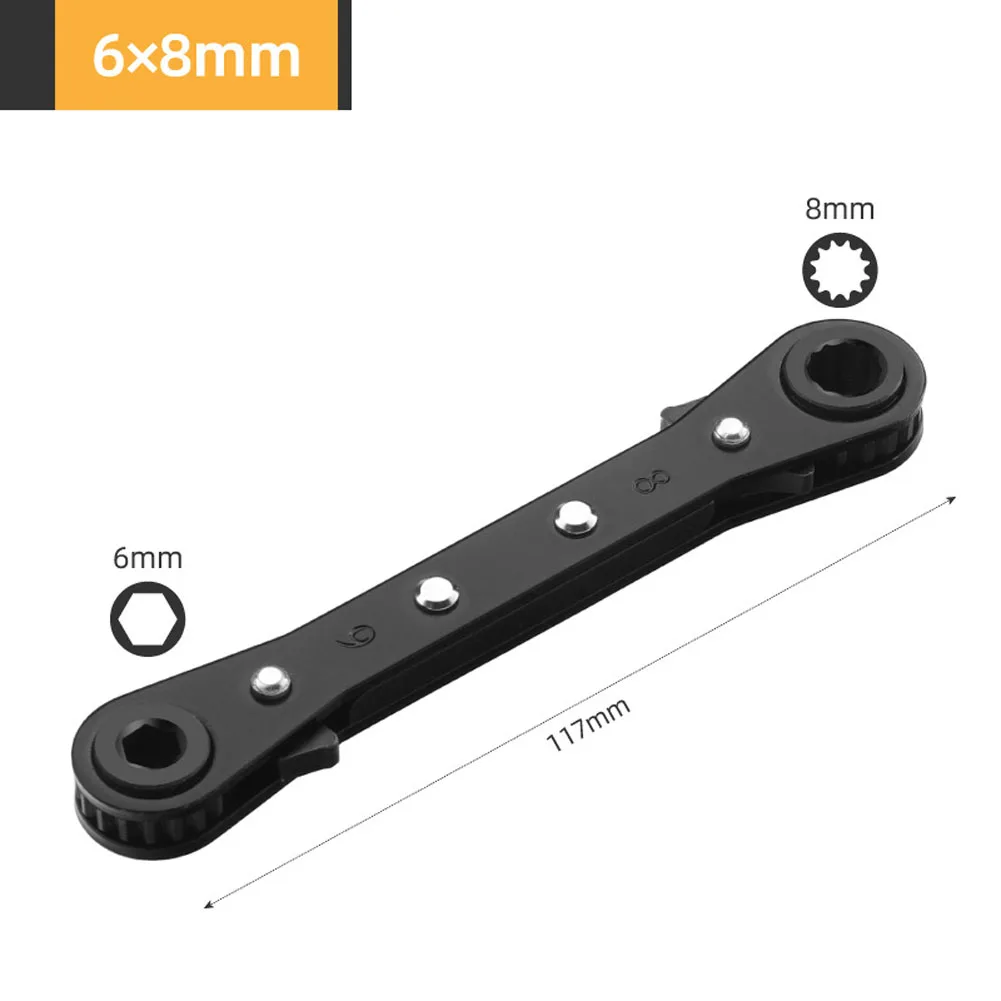 10-12mm Double-end Ratcheting Wrench 14-17mm Double Box-end Wrench 19-21mm Double Box-end Wrench 6-8mm Double Box-end Wrench