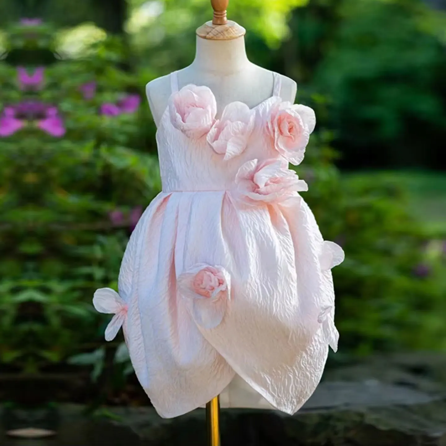 Jill Wish-Robe à fleurs 3D pour bébé fille, tenue de Rhpour mariage et fête de vacances, J041