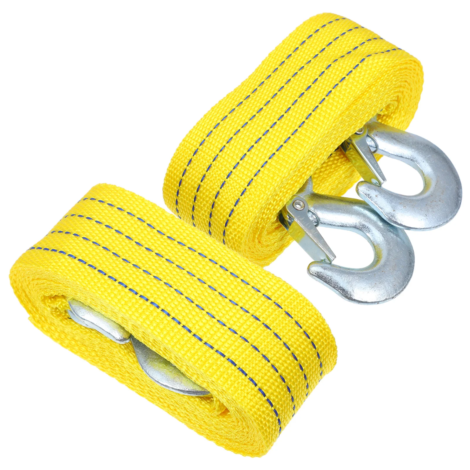 

2 Pcs Heavy Duty Tow Strap Straps with Hooks Car Traction Rope Truck Towing for Trucks