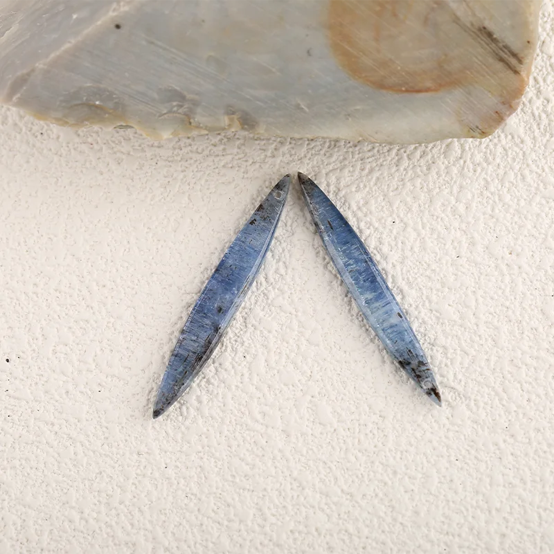 Natural Stone Blue Kyanite Jewelry Making Beads,Semiprecious Fashion Marquise Earrings Jewelry Accessories For Women 51x7x4mm
