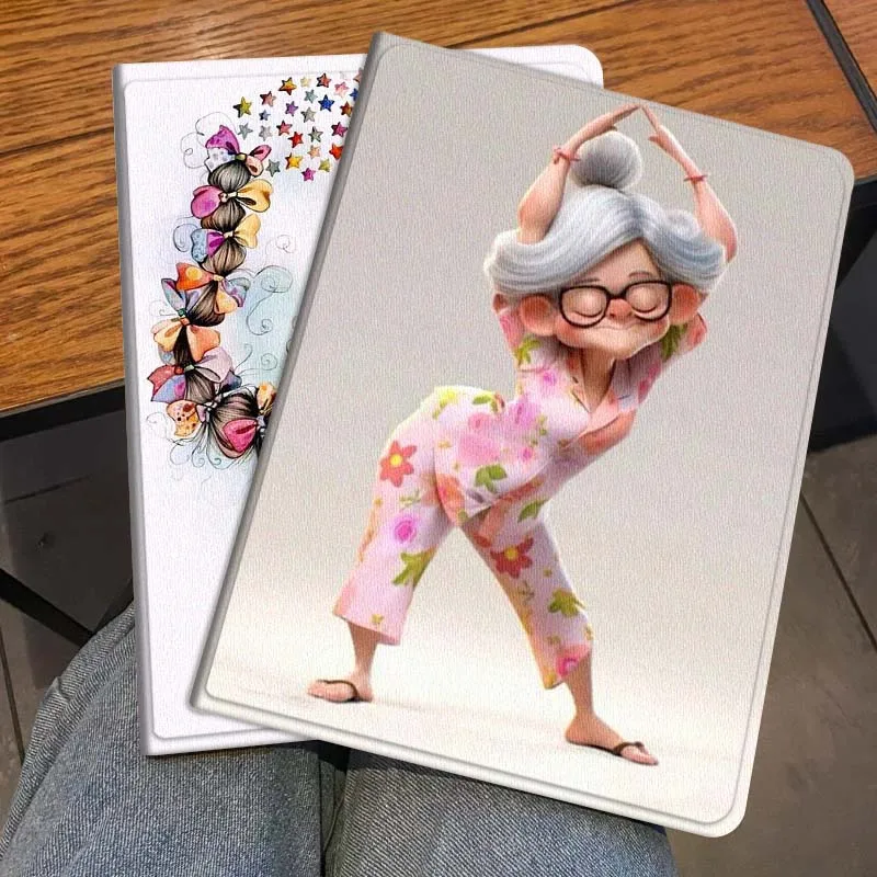 

Art Cartoon Cute Girl For Honor Pad 8 V8 9 GT MagicPad 13 3 2 Tab MatePad Pro Air 12 X 12.6 Foldable Tablet Case Gift
