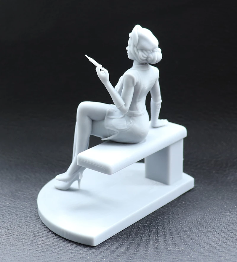 75mm Resin Model Kits Pretty Nurse Figure Unpaint No Color RW-610