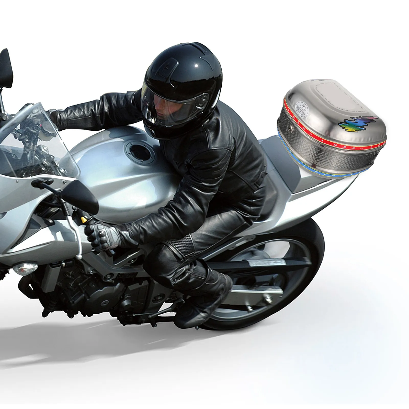 

1 шт. Мотоциклетная сумка на заднее сиденье из нержавеющей стали, водонепроницаемый багажный кофр, вместительная сумка-кошелек для мотоцикла/кроссового мотоцикла