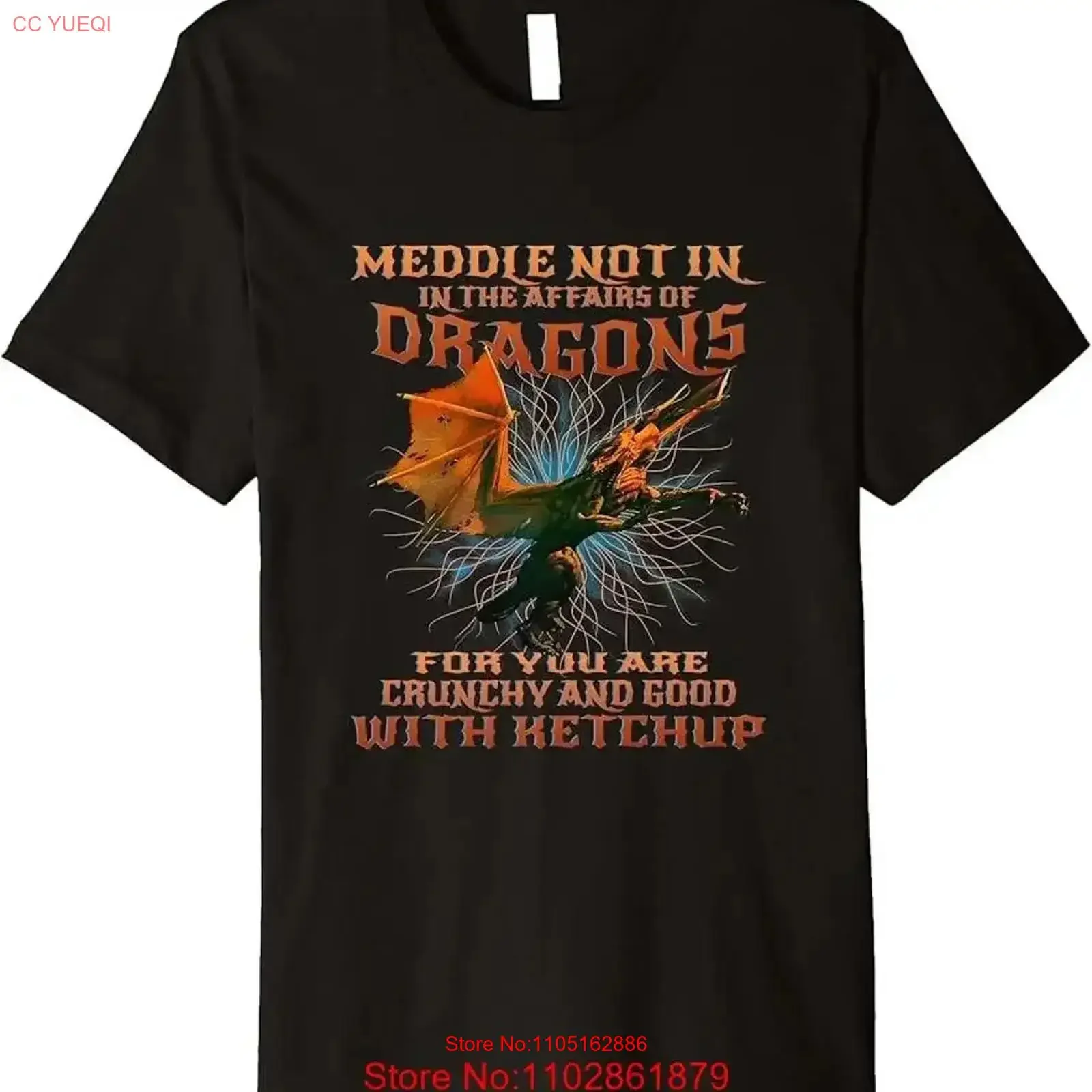 Meddle Not In The Affairs Of Dragons لطيف عاشق قسط تي شيرت 13 خمر غسلها الرسم مريح قليلا الموضة خمر #1