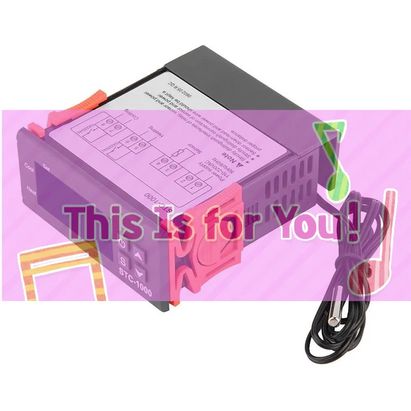 【HMA】STC 1000 Digital Temperature Controller With Dual Heating Cooling Function And NTC Sensor Probe For Aquarium Incubator