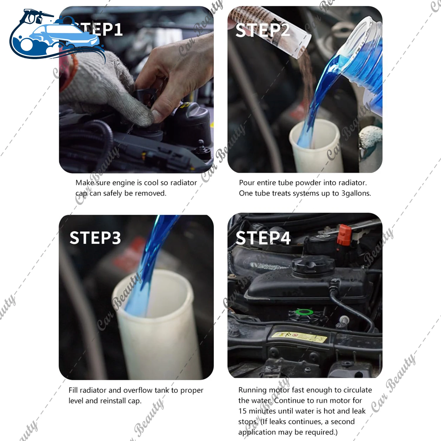 Radiator Stop Leak Sealer Powder For Conditioner Repair Kit Car Heater Core Freeze Plugs Cooling System & Radiator Repair