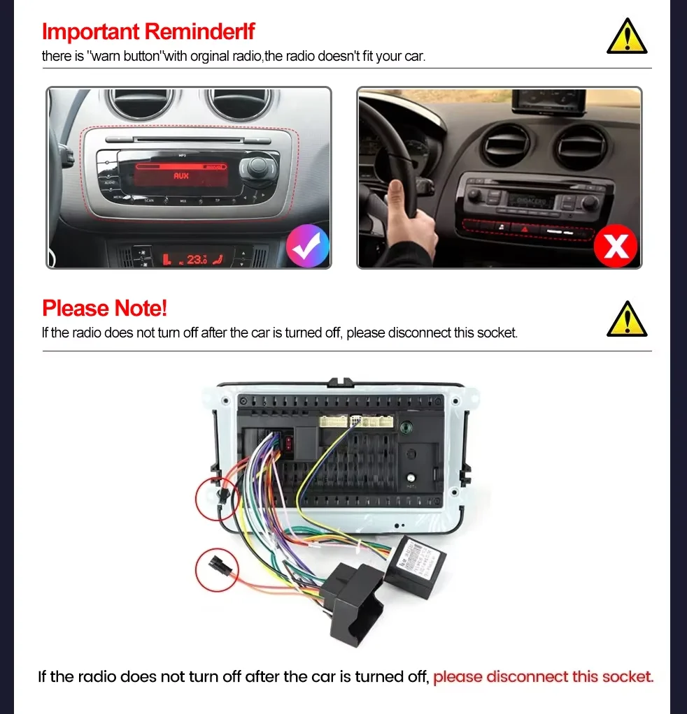Android 15 Car Radio For Seat Ibiza MK4 2009-2013 7inch 1024*600 Carplay Auto Multimedia Stereo GPS Navi Intelligent 8Core IPS