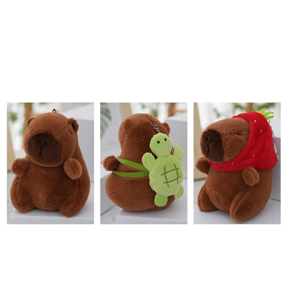 Gift Multicolor Capybara Keychain Capibara Pink Capibala Backpack Pendant Accessories Plush Bag Hanging Kids