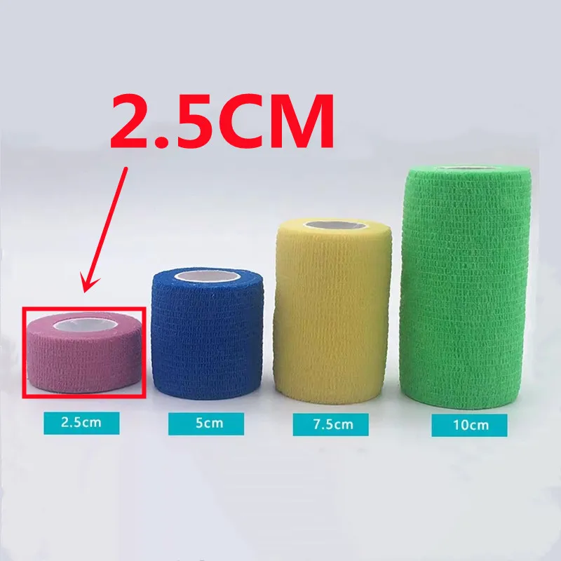 Venda quente descartável tattoo grip bandage pet auto adesivo elástico bandagem para lidar com tubo apertando acessórios da tatuagem