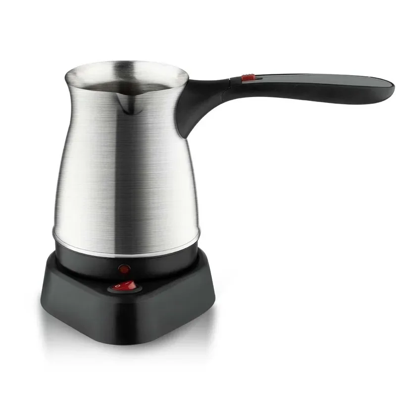 Stainless Steel Electric Turkish Coffee Pot 500ml Maker Kettle with Handle for Home Brewing
