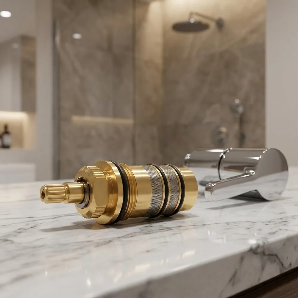 Thermostatic Cartridge Brass Shower Mixer Valve Bar Repair Kit Bathroom Water Temperature Control Faucet Cartridges