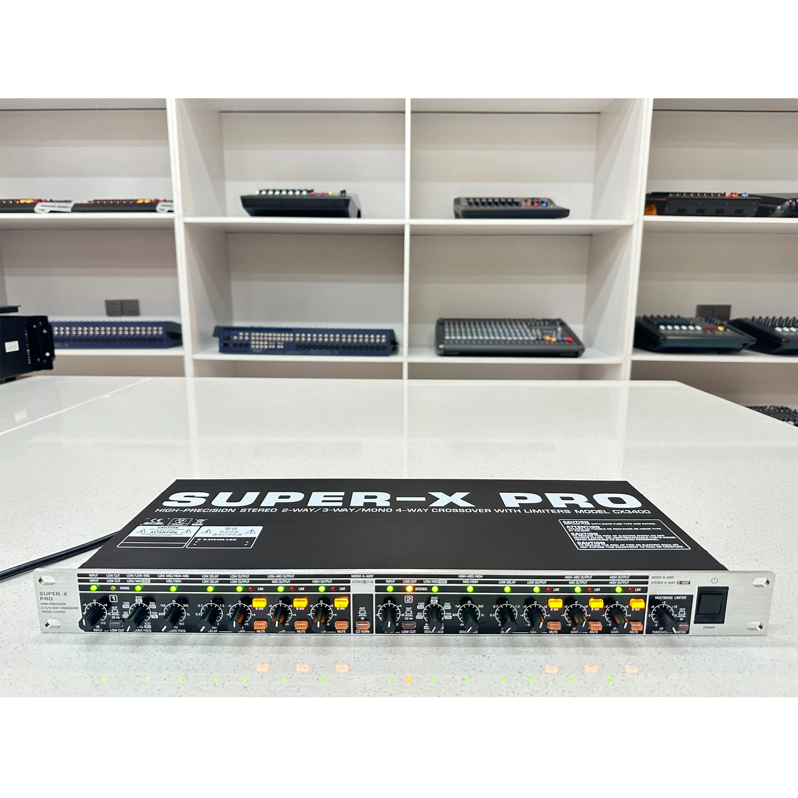 CX3400 divider Professional 2-way 3-way 4-way audio system Stage performance digital crossover divider