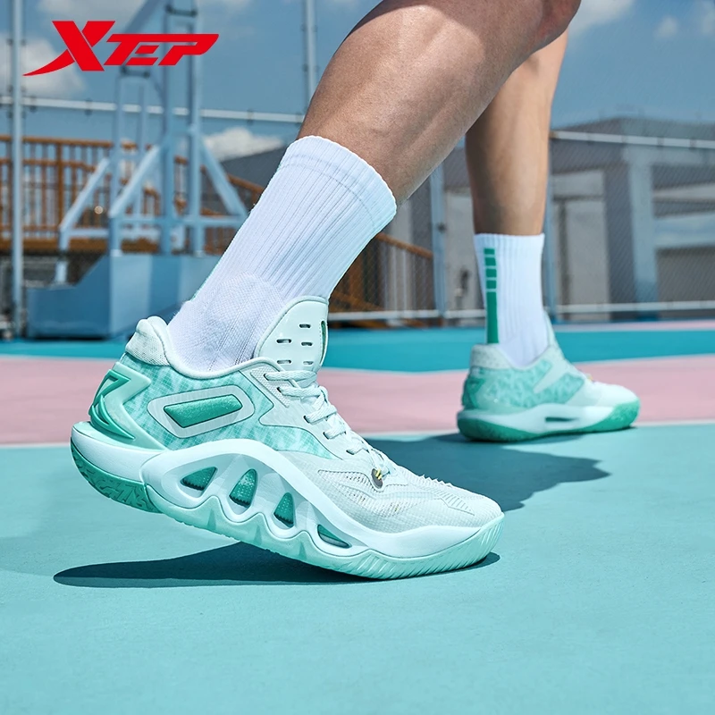 Xtep Devil\'s claws Basketball Shoes For Men 2024 Autumn Comfortable Sports Shoes Combat Stability Rebound Sneakers 876319120001