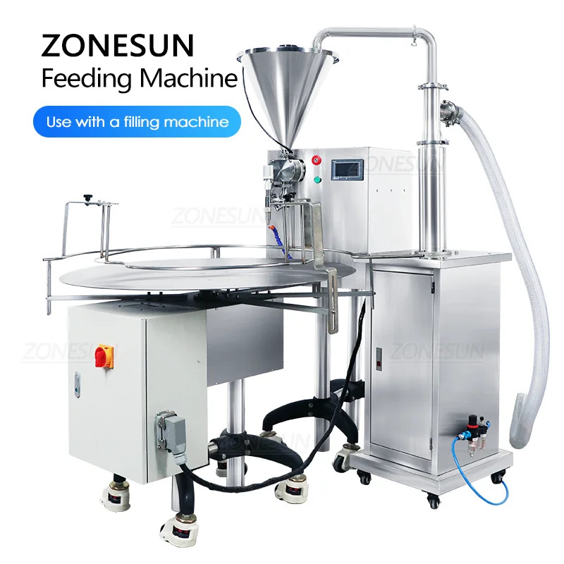 ZONESUN Automatische Produktion Linie Paste Füllung Gel Marmelade Runde Flasche Capping Kennzeichnung Maschine Rotor Pumpe Servo Motor ZS-RPCL1