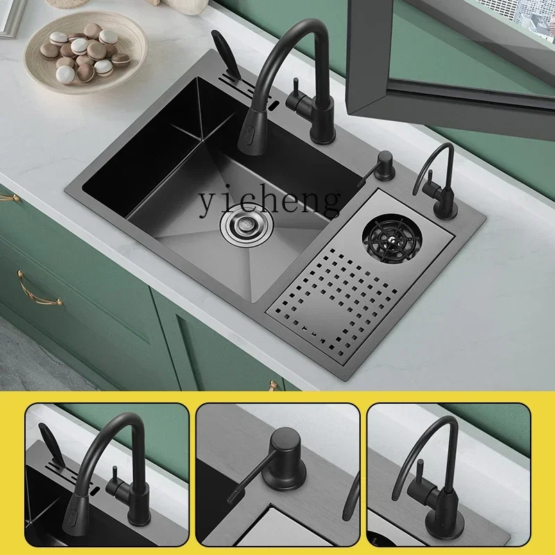 Zhongdao Table Single Sink High Pressure Kitchen Vegetable Basin 304 Stainless Steel RV Sink