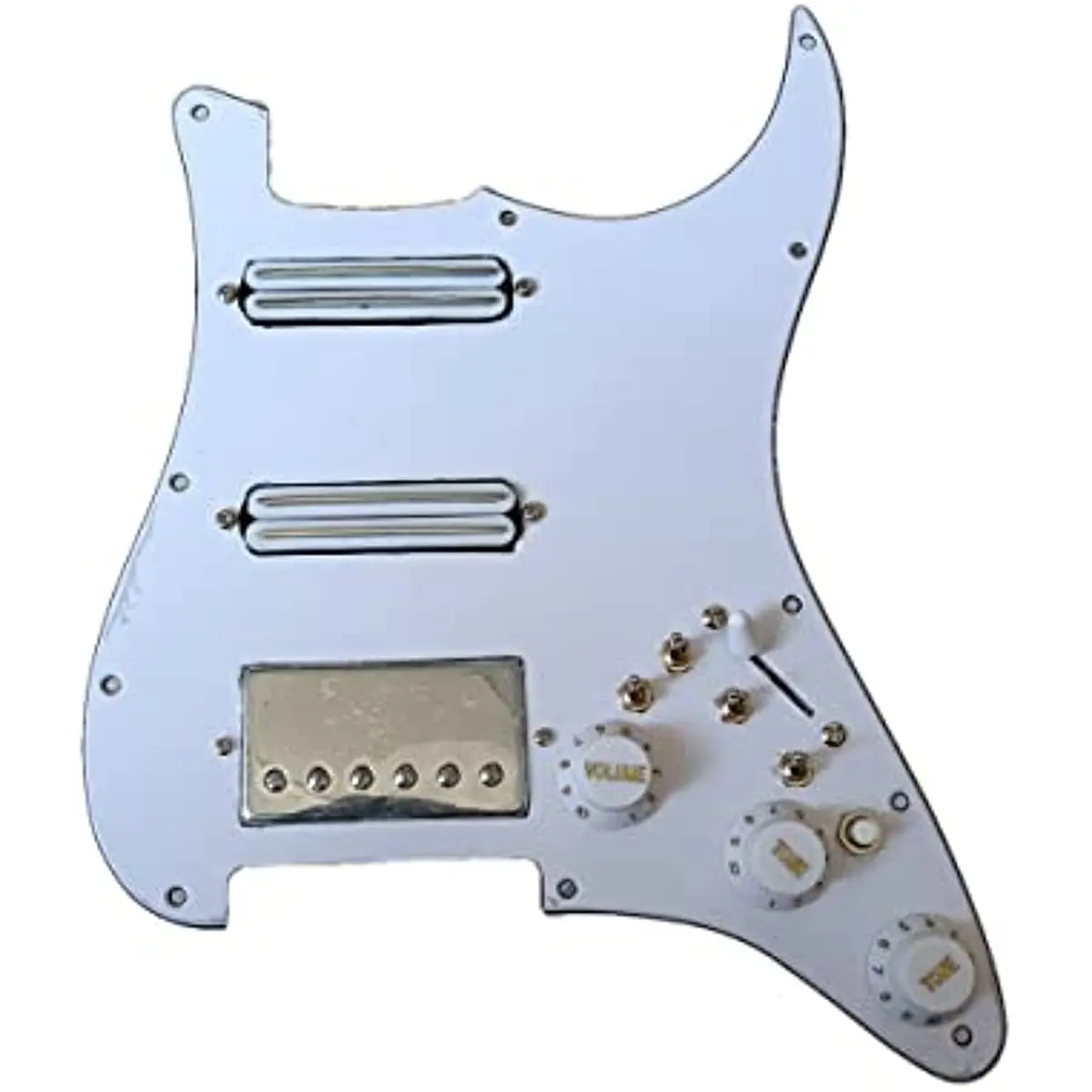 

Prewired Electric Guitar ST Pickguard Set Multifunction Coil Split Switch Chrome Alnico 5 Pickups 3-Ply Pickguard Guitar Parts