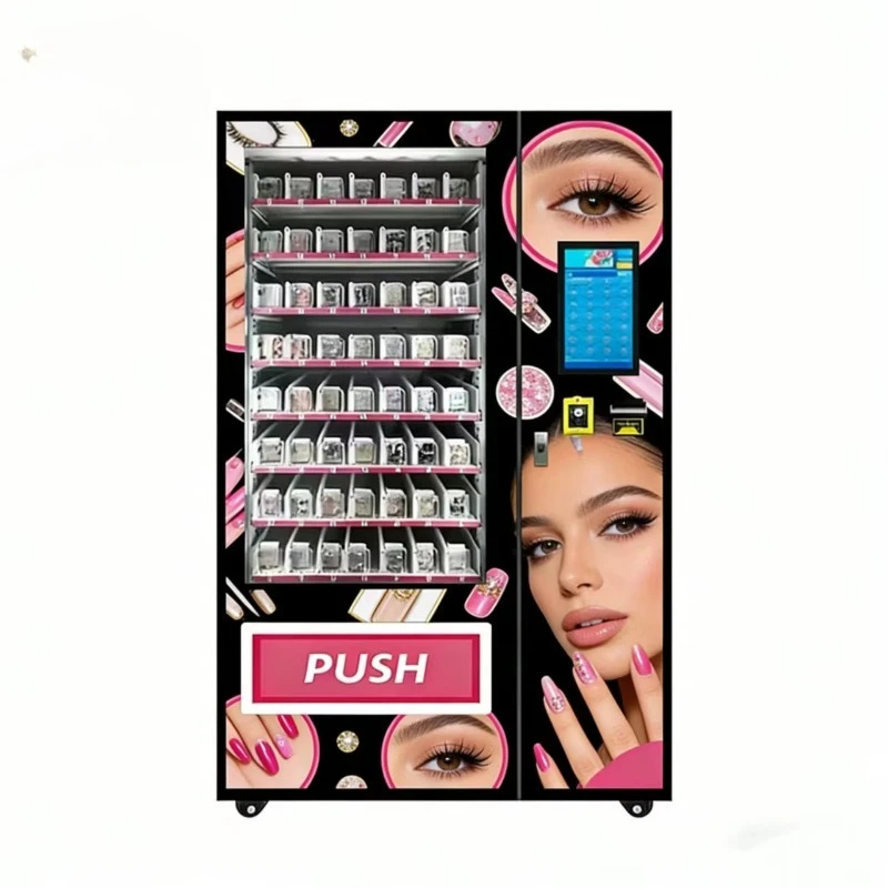 FL Smart Payment Beauty Vending Machine False Lashes Press On Nails Cosmetics Vending Equipment For Hotel Lobby