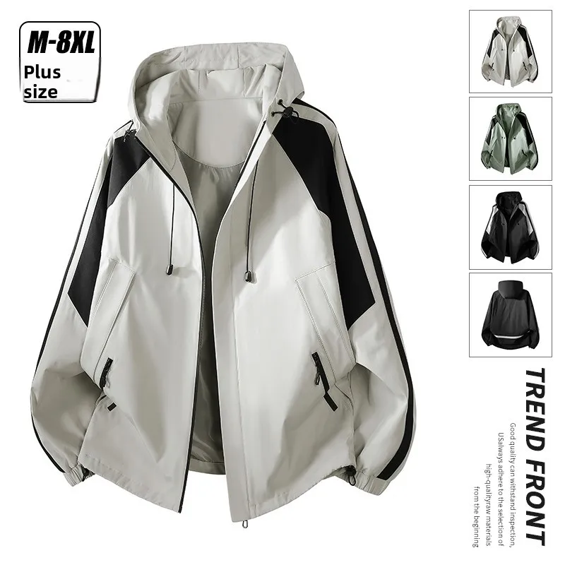 

High Quality Outdoor Hooded Stand Collar Jacket for Couples Fashionable Casual Loose Climbing Spring Autumn Unisex