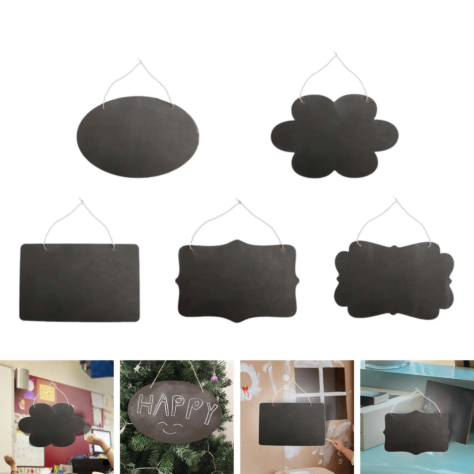 Mini étiquettes de tableau en bois pour messages et numéros de table pour événements