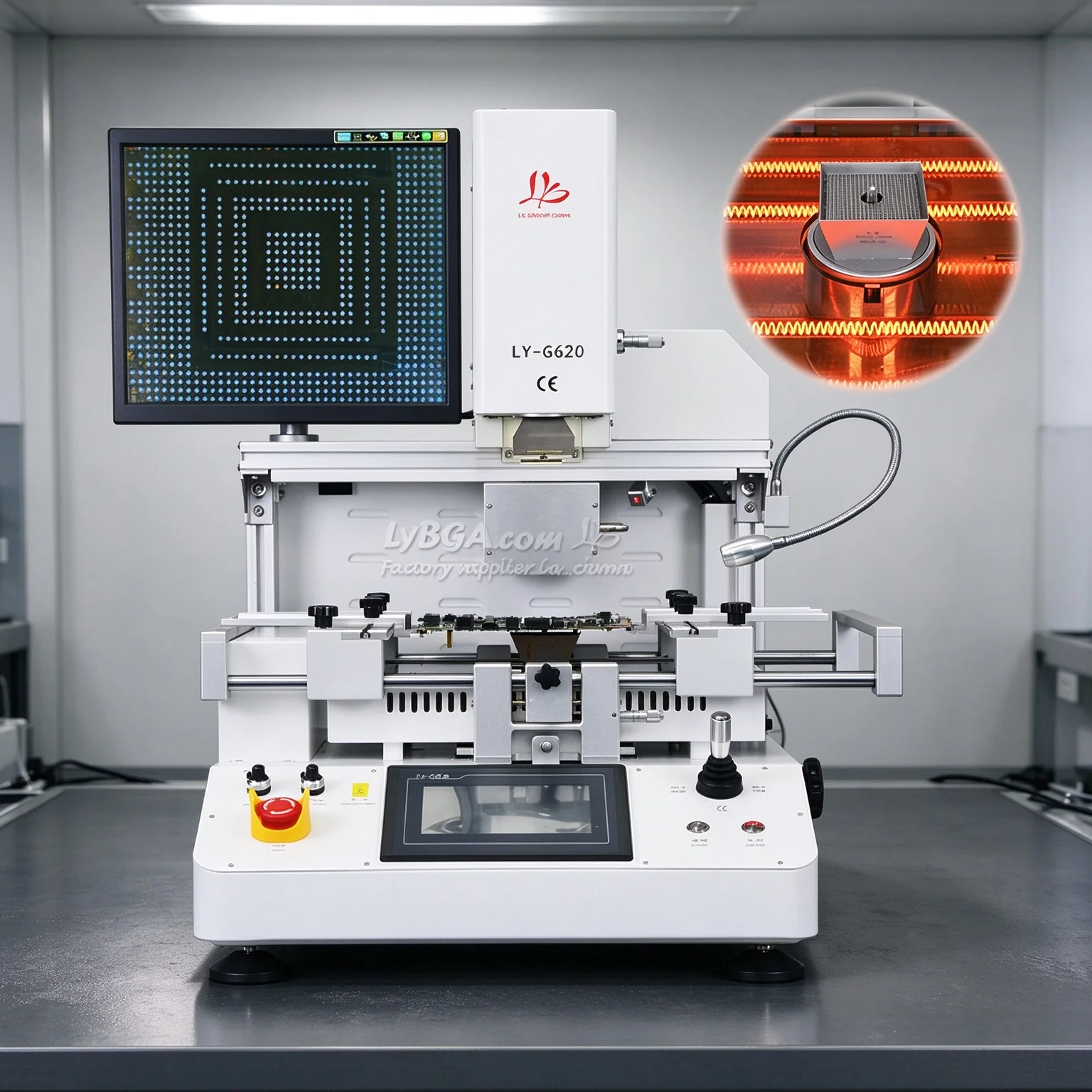 Infrared Optical Align BGA Rework Station G620 4800W Chip Removal Solder PCB Repair Machine for Electronic Component