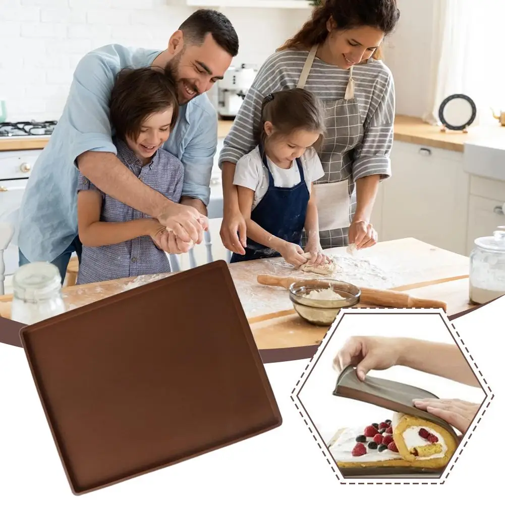 المطبخ الأساسية قسط سيليكون المقاومة للحرارة سهلة الاستخدام سيليكون كعكة لفة حصيرة سهلة التشكيل متعددة الوظائف المطبخ