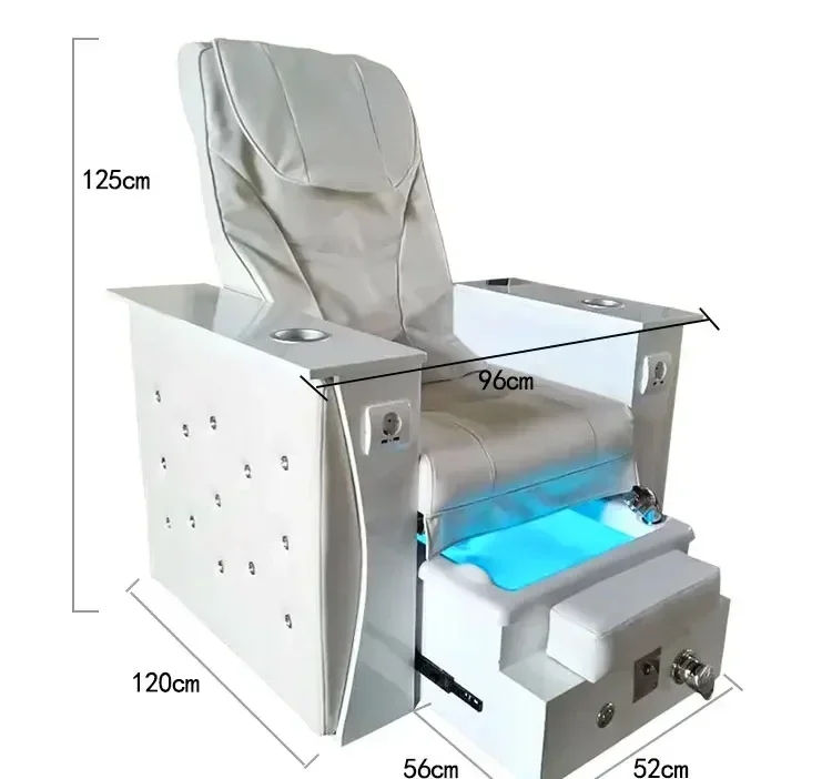 Foot Bath Nail Beauty Sofa Spa Massage Chair Beauty Lounge Chair Electric Multi-Function Push-Pull Basin New