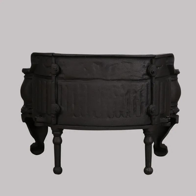 Real fire cast iron firewood basket with European fireplace core frame B5 solid wood heater
