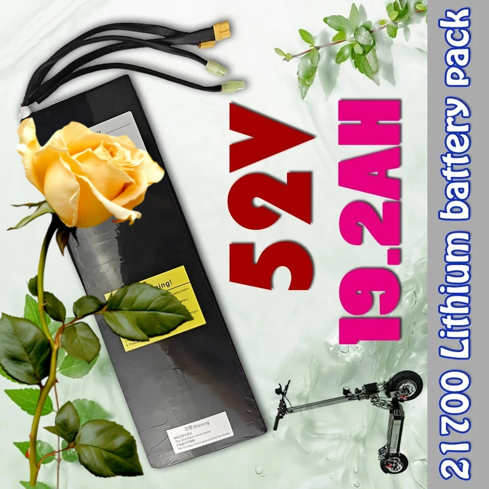 

52V 19.2Ah 19200mAH rechargeable lithium-ion 14S4P battery pack 21700 dual drive car battery
