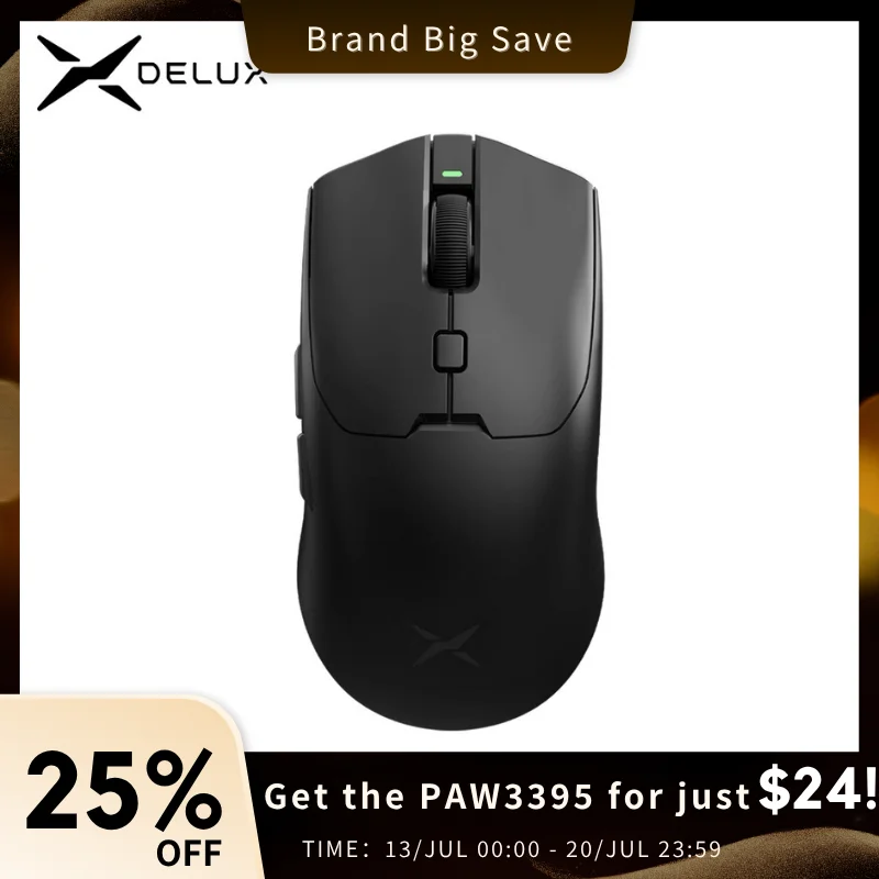 Delux M700Ultra 8K Wireless Gaming Mouse PAW3950 30000DPI 59g Lightwei...