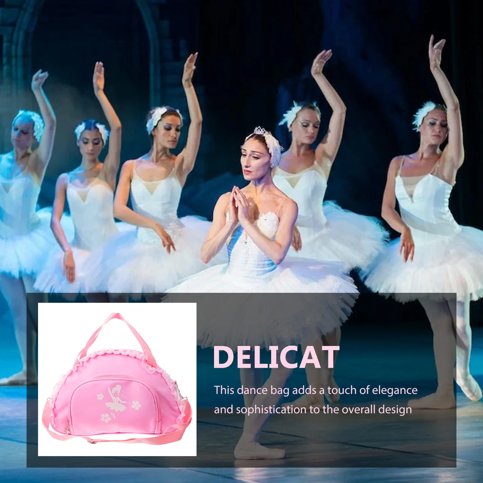 Portable Ballet Bag for Girls Fashionable Dance Multiple Carrying Options Separate Shoe Pocket Ideal for Dance Class