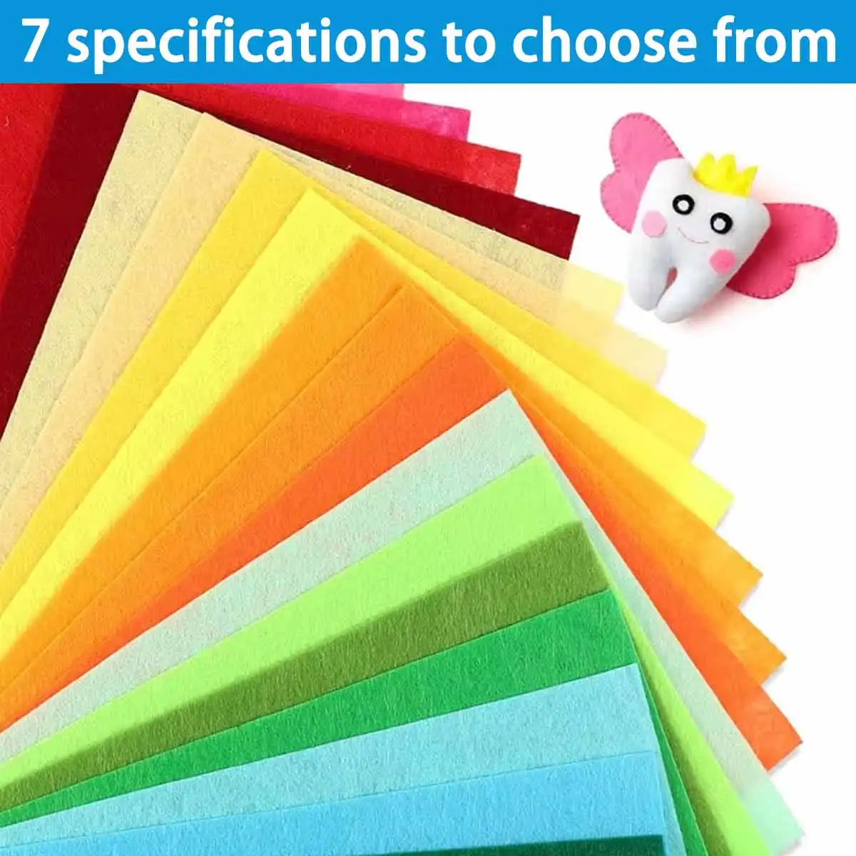 40PCS Multi Colored Felt Cloth Multi Purpose Colored Block Felt Cloth Suitable For Diy Crafts Sewing Projects Handmade Materials