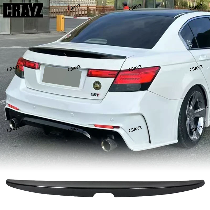 For Honda Accord 8th Gen 2008 09 10 11 12 2013 4Door Rear Trunk Lid Rear Spoiler Wings ABS Plastic Car Tuning Accessorie Part