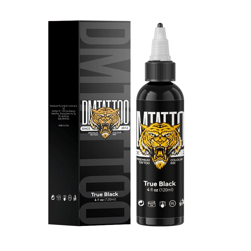 120 ml Tattoo-Tinte, professionelles DIY-Tattoo-Pigment, mehrfarbige Übungstattoo-Tinte, Körperkunstfarbe für Tätowierer