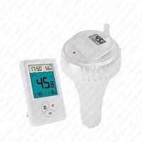 Pool Bath Thermometer, Wireless Floating Design Dual Probe Indoor and Outdoor Synchronized Thermometer
