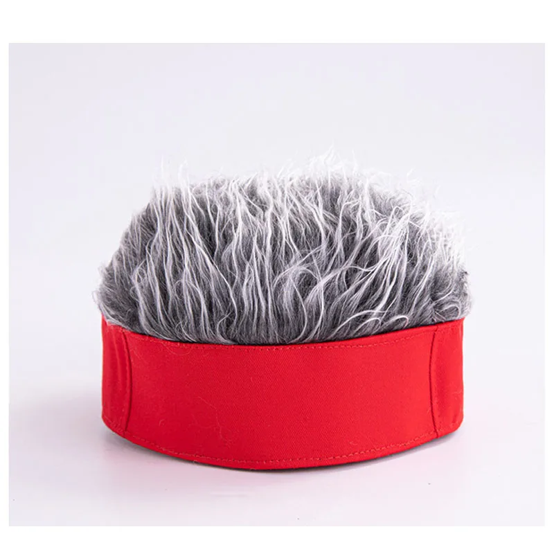 2026New-Creative Wig Hat Funny Short Hair Caps Women Men Novelty Street Hip Hop Beanie Hat Spiked Fake Hair Funny Retro Caps
