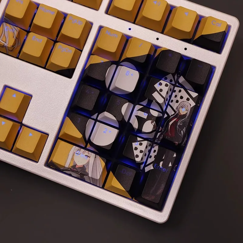 108 مفاتيح/مجموعة الفتيات المواجهة AK12 Keycap PBT صبغ التسامي الخلفية كيكابس أنيمي الألعاب مفتاح قبعات ل ANSI 61 87 104 108 #5