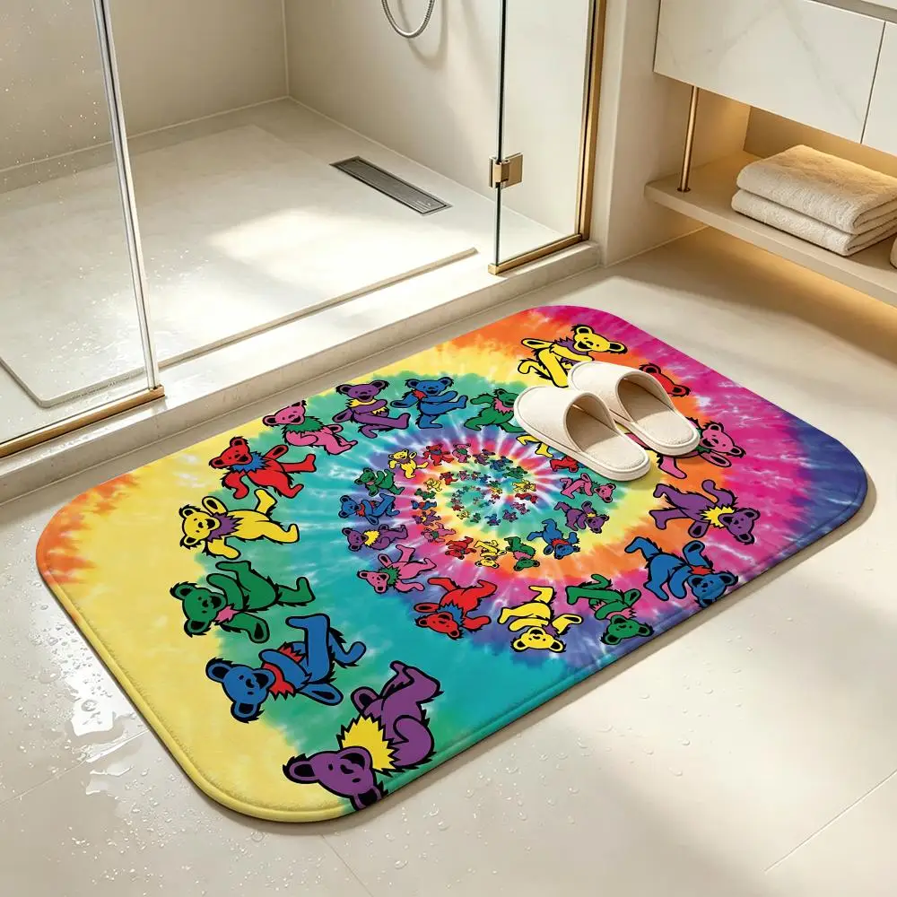 Band-Grateful DeadS Floor Mat Bedroom Carpet, Bathroom Foot Mat, Doormat, Non-Slip Absorbent Multi-Use