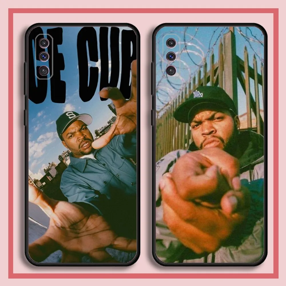 Ice Cube Old School Rapper Phone Case For Samsung S23,23,22,30,21,10,9,Note20 Ultra,Lite,Ultra,5G,Plus,FE,Black Soft Case