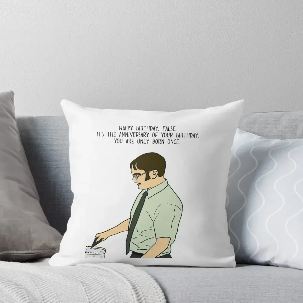 

Happy Birthday From Dwight Throw Pillow home decor items Christmas Pillowcase Couch Pillows Sofa Cushions Covers pillow