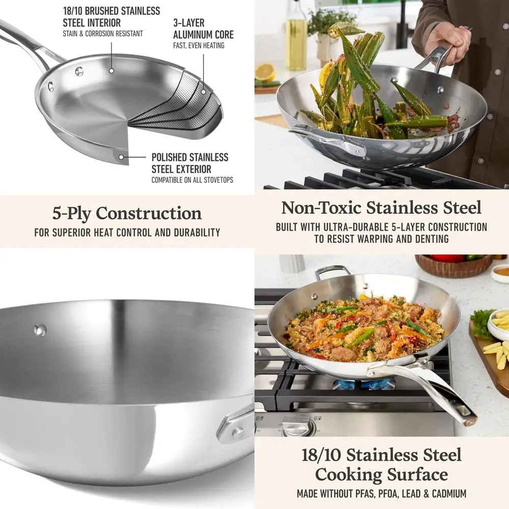 

13 Premier Stainless Wok for Culinary Excellence